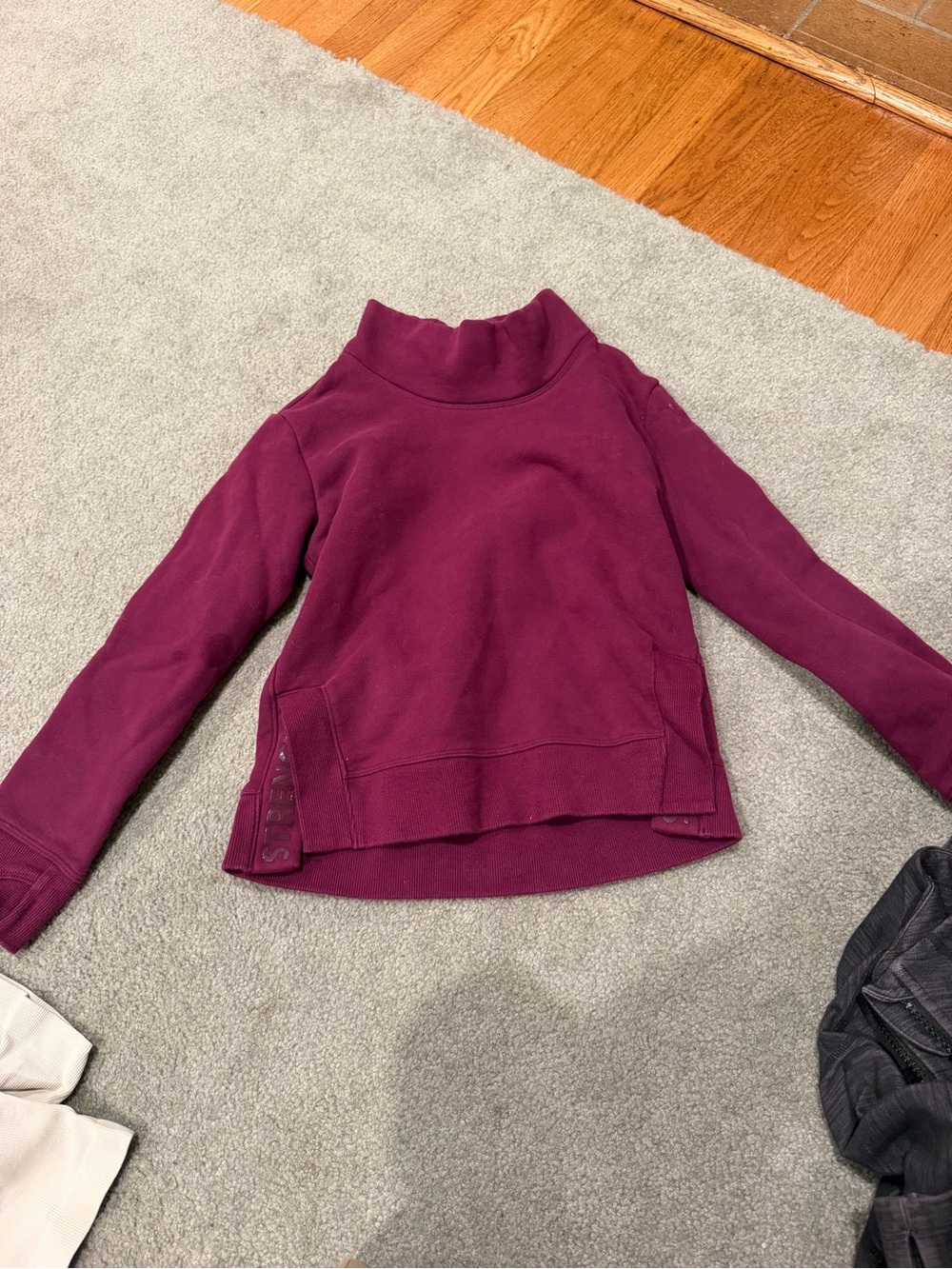 Athleta GirlWine Magenta Funnel Neck Sweatshirt